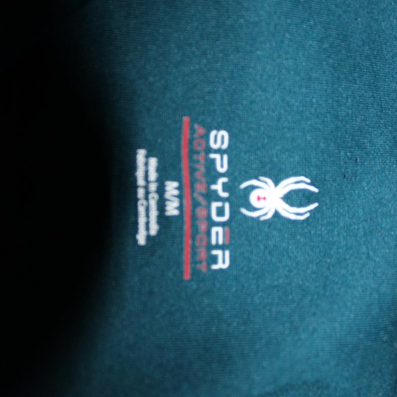 Spyder High Rise Fleece Lined Leggings Dark Green - Picture 3 of 4